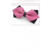 Kinder Vlinderstrik zwart roze Streep